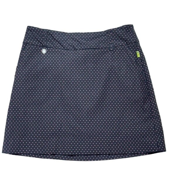 SWING Women's Skort Polka Dot Pull On Banded Waist Active Wear Stretch Size 10 - Picture 5 of 9